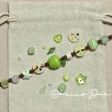 Adjustable Size Ceramic Apple, Planet Bracelet, Fruit, Planet, Button, Starfish, Flower And Other Elements, Ceramic, Flowing Material Combination, Cute Bracelet, Suitable For School Season, Birthday,, New Year And Valentine's Day Gifts, For Family And Friends, Suitable For All Scenarios, Halloween, Outfit Gifts - 紅蘋果 - 查看 8