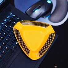 Triangular Cigar Ashtray, Ceramic With Temperature Control | Handcrafted Leather Triangular Cigar Ashtray | Heat-Resistant Glass Triangular Cigar Ashtray | Temperature Control, Ceramic, Leather, Glass, Heat-Resistant | Premium Materials, Practical Functions