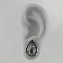 2 chiếc ống xỏ khuyên tai hình giọt nước bằng thép không gỉ chất lượng cao hình giọt nước bằng zirconia, dụng cụ mở rộng lỗ xỏ khuyên tai, đồ trang sức cơ thể, nút tai, dụng cụ kéo giãn - Giọt nước - Xem 9