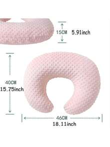 1 件婴儿 U 型哺乳枕套，多功能坐枕套，超柔软喂奶枕套，拉链设计，可拆卸 - 彩色 - 查看 9