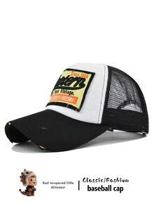 1pc Unisex Baseball Cap, Casual Street Wear Sun Hat, Outdoor Hiking Accessory, Unisex Couple Design