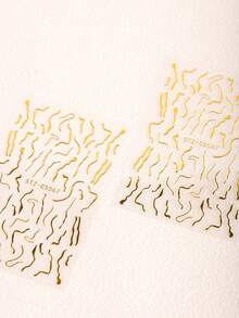 Golden Marble Line 3D Nail Sticker 2pcs Striping Tape Metallic Decals Manicure Decoration Nails Nail Supplies - Gold - View 5