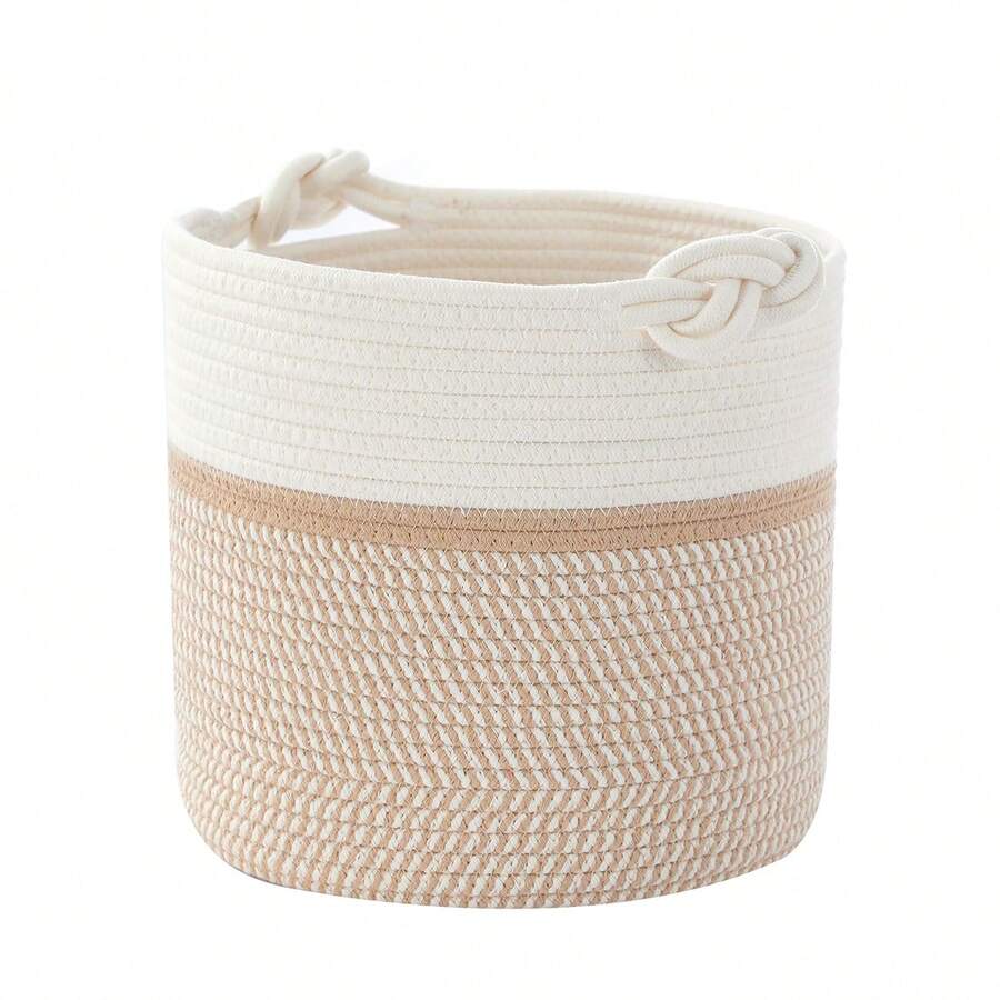 Giỏ đựng đồ lồng vào nhau bằng dây đan lớn, có tay cầm - Giỏ đựng đồ giặt, Giá treo thảm tập yoga, Giỏ đựng chăn, Dùng cho phòng giặt, phòng học, phòng ngủ, phòng khách, phòng chơi game - Nhiều màu - Xem 1