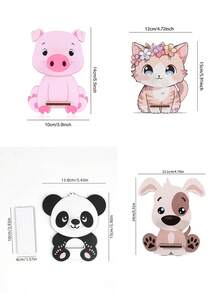 1pc Wooden Eyeglasses Display Stand, Cute Animal Shaped Tabletop Sunglasses Holder, Easy To Install, Home Decor Accessory, Suitable For Living Room, Bedroom, Office, Classroom, Ideal Gift For Students And Friends