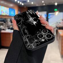 Gothic Mobile Phone Case, Designed With Intricate Lace Patterns And Dark Elegance, Suitable For 17, 16, 16 ProMax, 15, 15 ProMax, 14, 13, 12 And 11 Pro Models, Made Of TPU Material, And Provides Shockproof Protection. Perfect For Those Who Appreciate Unique Style, Creative Gifts, Artistic Expression, And Special Occasions Like Birthdays And Holidays. - màu đen - Xem 2