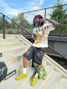 Y2KCHAOS Retro Military Graphic Tee - Bold Soldier Artwork With Flags & Text, Perfect For Streetwear Fans, Vintage Style (220 Pure Cotton T-Shirt) - White - View 1