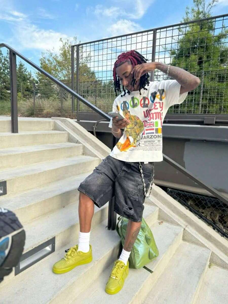 Y2KCHAOS Retro Military Graphic Tee - Bold Soldier Artwork With Flags & Text, Perfect For Streetwear Fans, Vintage Style (220 Pure Cotton T-Shirt) - White - View 1