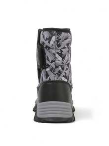 1 Pair Snow Boots, Thermal Lined, Thick Shoes For Boy & Girl, Suitable For Autumn/Winter Outdoor Travel, Warm Teenage Hiking Trekking Shoes, Anti-Slip, Water-Resistant, Black Plaid