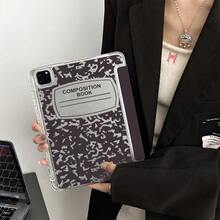 复古作文书图案 - 怀旧与学校风格平板电脑保护套带笔架，兼容 iPad 10.9/10.2/ Air 5th Gen/Pro11/10th/9.7/Air 2/iPad (7th Gen)/ iPad (8th Gen)/iPad Air 4/5/iPad Pro 11/iPad 10th 代 10.9 英寸 2022 智能保护套/iPad Air 13(M3 2025)/iPad Air 11(M3 2025)/iPad Air 11(M3 2025)/iPad 11(A16 2025)，自动睡眠/唤醒功能/时尚平板电脑配件 - 彩色 - 查看 7