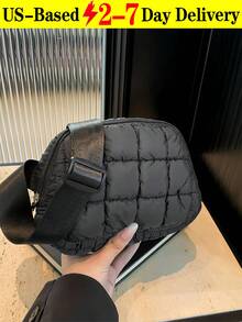 Quilted Puffy Waist Bag, Fashion, Super Comfy, Adjustable Crossbody Bag, Suitable For Women, Perfect For Running, Shopping, Hiking And Workout Organizer Storage Storage Bag Organization,Crossbody Bags For Autumn And Winter, Gifts For Thanksgiving, Christmas, Birthdays, And Other Holidays, Fashionable Waist Bags - 彩色 - 查看 14