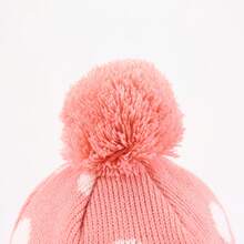 Baby Boys Girls Winter Hat And Collar Scarf Set Knit Toddler Earflaps Beanie Kids Warm Fleece Lining Hat With Pompom