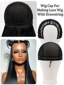 Nunify Wig Caps For Making Lace Wig With Drawstring Adjustable Mesh Cap With Adjust Silicone Nonslip Elastic Wig Band Weaving Cap With Drawstring For Making 4X4 5X5 13X4 13X6 Lace Front Wigs - Multicolor - View 11