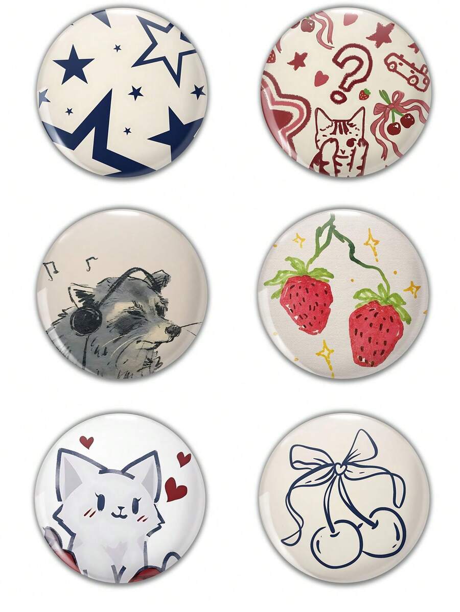 Spilla con motivo divertente, spilla da donna, spilla, ciondolo per borsa, accessorio di moda, regalo divertente per amici, famiglia, insegnanti e compagni di classe - Multicolore - Visualizzare 1