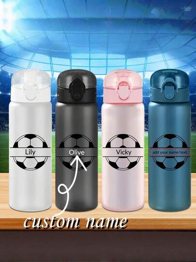 1 26-Ounce Custom Photo And Name Water Bottle - Durable Plastic Glass With Lid And String, 3D UV Printed Personalized Design, Perfect For Travel, Beach Outings And Unique Gifts (Black, Pink, Blue)