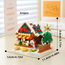 Christmas Building Block Set, Includes Rotating Christmas Tree, Gingerbread House, Christmas Train, Santa Claus, Christmas Stocking, Reindeer, Santa Claus, Apple House, Christmas Tree, Vintage Christmas Snow House, Holiday Decor Building Block Set, Creative Adult Holiday Gift, Adult Building Block Set, Suitable For Home Decor, Office Decor, Living Room Display, Home Accessories, New Year Gift, Party Gift, Christmas Gift - Multi-colored Christmas Tree House - View 13