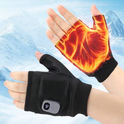 Hailicare USB Rechargeable Heated Gloves - 3 Adjustable Heat Settings, Digital Display, Dual-Side Heating, High Temperature Protection - Ideal Christmas Gift For Elderly, Hand Warmer