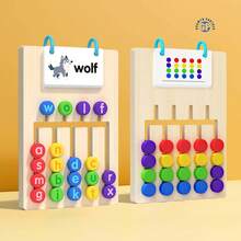 12pcs Double-Sided Cards / 24 Different Question Types / 1 Set Of Wooden Colour Matching Puzzles / Montessori Toys / Suitable For Children Over 3 Years Old / Brain Teaser & Psychological Challenge Game / Learning Tools / Suitable For Boys & Girls Development / Ideal For Family Game - Color Matching Toys - View 16