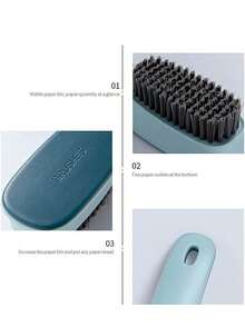 1pc Shoe Cleaning Brush, Nordic Style Long Handle Shoe Brush, Shoe Cleaning Brush, Plastic Clothes Scrubbing Brush, Household Cleaning Tool