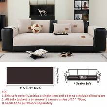 1 szt. Jednokolorowy, wodoodporny pokrowiec na sofę, skórzana etykieta, antypoślizgowy spód, przyjazny dla zwierząt, nie gubiący sierści, odpowiedni do sypialni, salonu, biura, wystroju wnętrz, pasuje do sof jednoosobowych, dwuosobowych, trzyosobowych, czteroosobowych i modułowych
