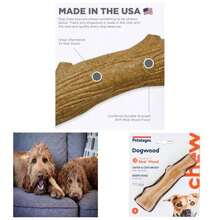 Dogwood Durable Dog Chew Toy, Large - Long Lasting Chew Stick Made With Real Wood - USA Made, L - Dogwood (Brown) + Small (Pack of 1) - View 2
