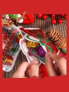 10 Stücke beidseitig bedruckte Weihnachts-Geschenktüten mit Geschenkmustern. Perfekt für Geburtstage, Hochzeiten, Weihnachtspartys und Geschenkverpackung.