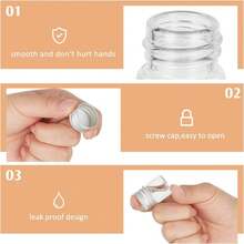 5 buc sticle goale de sticlă de 5 ml, 6 ml, 7 ml, 15 ml, 25 ml, sticle goale, borcane cu capac cu filet