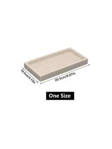 1pc Marble Texture Tray, Resin Vanity Organizer Dish, Desk Cosmetic Storage Plate For Women Storage Organizer Travel Essentials Back To School Dormitory Storage Fall Decor - Beige - View 10