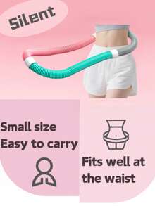 1个粉色、绿色和灰色混色加重（1200克）弹簧呼啦圈软体，收腹，负重，适合减肥不伤腰。适合男女减掉腹部脂肪，减少腹围。室内外健身器材。