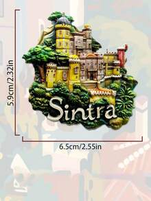 1 pieza Imán de refrigerador con diseño de azulejo 3D pintado, recuerdo de viaje de Portugal, decoración del hogar