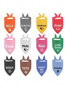 Customizable Dog Bandana With Paw Print Design - Personalized Pet Scarf For All Seasons, Custom Pet Accessories, Machine Washable, Adjustable Tie-Off Strap, White Base With Black Paw Print On It, Perfect For Small/Medium/Large Dogs, Personalized Pet Apparel, Stretch Scarf Material, Dog Bandana For Large Dogs, Pet Birthday Gift