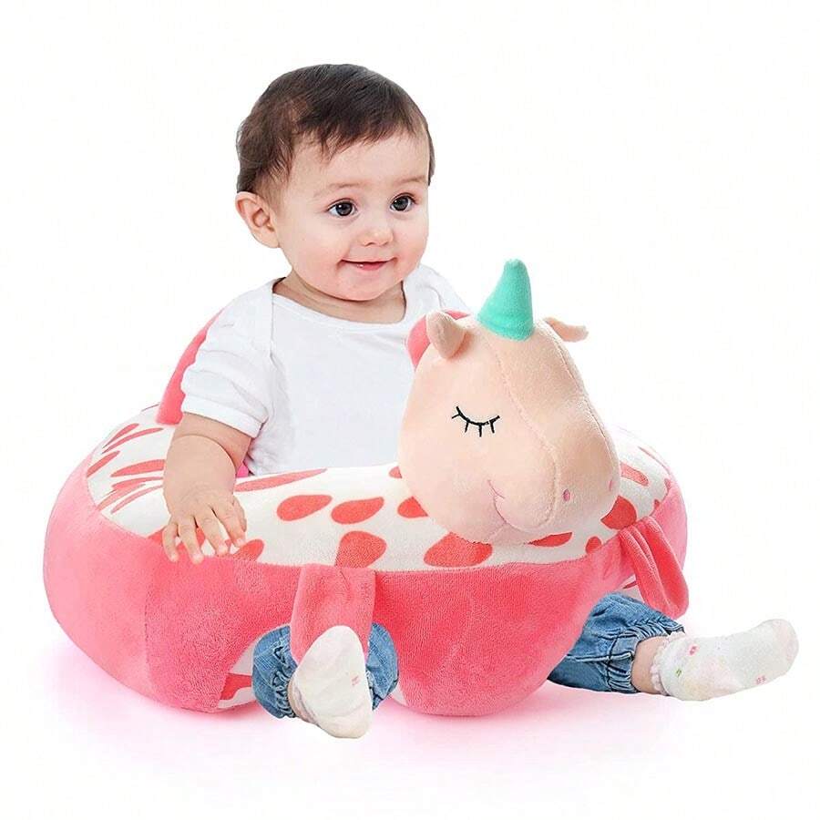 Libsit New Red Heart Rabbit Baby Sitting Chair, Plush Cartoon Animal Learning Sitting Chair, Soft Plush Baby Sit Up Chair, Support Sofa, Sit Me Up Floor Seat For Toddlers, Playful Design For Youngsters