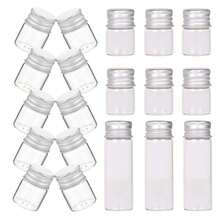 5 buc sticle goale de sticlă de 5 ml, 6 ml, 7 ml, 15 ml, 25 ml, sticle goale, borcane cu capac cu filet