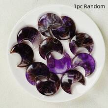 1pc 30mm Small Moon - Natural Crystal Agate Star & Moon, Great DIY Idea, Crescent Accessory Decoration, Excellent Gift Idea - Multicolor - View 15
