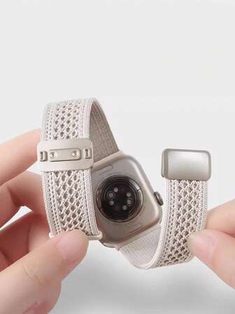 1pc Breathable Woven Magnetic Closure Apple Watch Band Compatible With 38/40/41/S10 42/42/44/45/49/S10 46mm For Apple Watch Ultra/SE/8/7/6/5/4/3/2/1, Breathable And Adjustable, Suitable As Student Gift