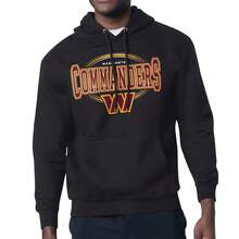 S Starter Black Washington Commanders Team Track Graphic Pullover Hoodie400G Pure Cotton T-Shirt - Perfect For Family Gatherings, Gifting, And Warm Family Gifts, Enjoying Ultimate Comfort - Women's Black Hooded Sweatshirt Is Perfect For Winter Outdoor Leisure Sports - 黑7 - 查看 1