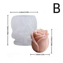 1 Stück wasserförmige Rose Flügel/duftende Rose Sojawachs Form aus Silikon, geeignet für DIY romantische Kerzen, handgemachte Seifen, Hochzeitsdekoration Kerzen, Handwerksausstellungsformen, einfach zu entformen