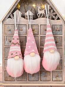 3件森林侏儒圣诞老人迷你娃娃圣诞树挂饰 - 掛件 - 查看 1