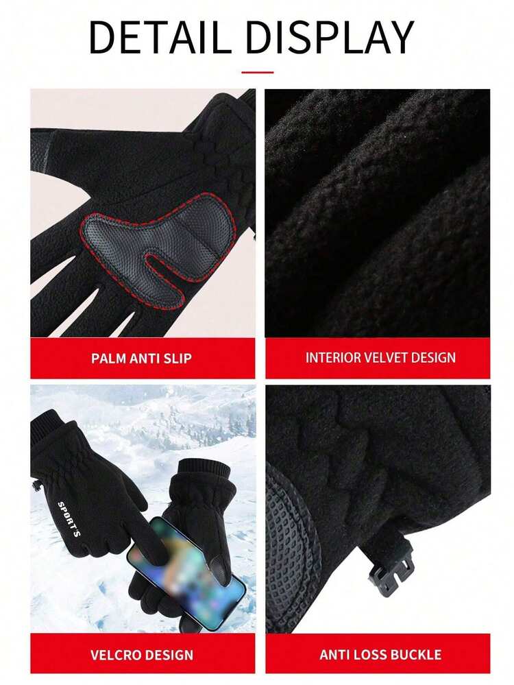 Termofodrade varma handskar för män, lämpliga för höst och vinter, utomhuscykling och sport. Kompatibel med pekskärm, med extra vaddering och extra tjocklek för bättre grepp och isolering., Sommar, Festival - Multifärgad - Visa 5