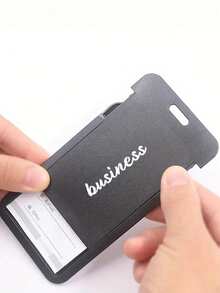 Customizable Name Badge Holder Set, Retractable Clip-On ID Card Holder, Lanyard, Badge Card Clip, Chest Plate Card, Detachable Lanyard, Including Lanyard, Retractable Clip, Badge Card, Suitable For Custom Work ID Holders, Back To School Student ID, Meal Cards, Transit Cards, Utility Cards