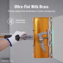 Drywall Flat Box, 10-Inch Wide Quick Clean, Aluminum Finishing Mud Box For Plasterboard, Wallboard, Sheetrock, Bonus Mudguard, Extra 2 Stainless Steel Blades (10/12-Inch)