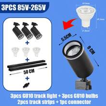 3pcs/4pcs/6pcs GU10 Recessed Ceiling Track Lights, Replaceable Bulb, Spotlight For Room, Living Room, Bedroom, Corridor, Kitchen, Closet, House, Store, Supermarket, Clothing Store, Mall, Studio, Restaurant, Bar, Gym, Dance Studio. Voltage: 85-265V, Black/White Available - GU10 Track Light - View 37