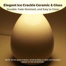 Mushroom Lamp Small Vintage Table Light, Mini Modern Lamp Bedside Nightstand LED, Small Light Dimmable For Bedroom, Living Room, Ceramic Base Glass Led Home Decor For Woman Gifts - nấm - Xem 8