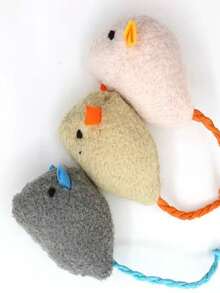 1-10 Pack Of Cat Mouse Toys, Faux Fur Cat Mouse Toys, Interactive Cat Game Toys, Indoor Cat Toys - Multicolor - View 11