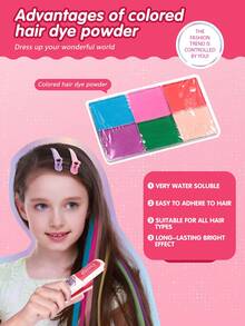 Hairdresser Toys, Dress Up Accessory Toys, DIY Hair Accessories Set, Girls Hairstyle Set, Hair Dye Stick, Hair Clips, Comb, Children Stylist Role Play, Hair Tools, Dye Beautifully Styled Game Design (Washable), Play House Princesses Ideal Birthday Gift, Holiday Gifts - Multicolor - View 3