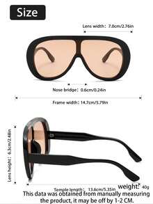 1 Pair Retro Classic Metal Oval Women's Fashion Fashion Glasses, Suitable For Holiday Gifts, Summer Beach Parties, Outdoor Travel, Street Photography And Other Occasions - Nhiều màu - Xem 7