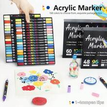 168 Colors Acrylic Markers, Marker Pen Set,Perfect For Painting, Illustrations, Handcrafted Art,School Back-To-School Season For Coloring Books And Other DIY Projects,Suitable For Paper, Fabric, Wood, Rocks, Plastic, Glass, Ceramics, Pumpkins, Etc., Acrylic Paint Marker Pens For Students And Adults, Easter,Thanksgiving, Halloween, Christmas Gifts Back To School
