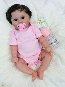 18Inch Lifelike Reborn Doll - Hand-Painted Maddie Baby Girl With Rooted Hair,Bathable, Realistic Simulated Newborn With Soft Texture, Perfect Gift For Children And Collectible - Multicolor - View 6