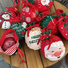 1pc Christmas Bags, Santa Claus Gift Bags, Christmas Snowman Tote Bags, Christmas Eve Apple Gift Bags, Christmas Fruit Packaging Bags, Candy Gift Bags, Decorative Souvenir Bags, Suitable For Gift Packaging, Apple Packaging, Gift Packaging Bags, Christmas Decoration, New Year Decoration Christmas Christmas Decorations Christmas Pajamas Christmas Gifts Christmas Decor
