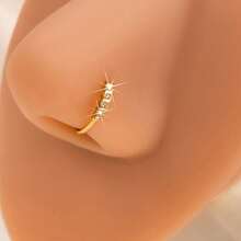 4 件套镀金全 CZ 鼻环 - 20G 精致密镶鼻环，适合女性和男性，防过敏螺旋鼻环，闪亮简约穿孔首饰