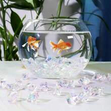 Holographic Rocks 220PCS Dazzling Vase Fillers Acrylic Crystals Beads Marbles 13OZ Glass Gems Centerpieces Table Decoration Party Wedding Birthday